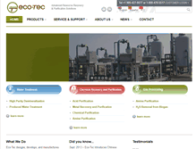 Tablet Screenshot of eco-tec.com